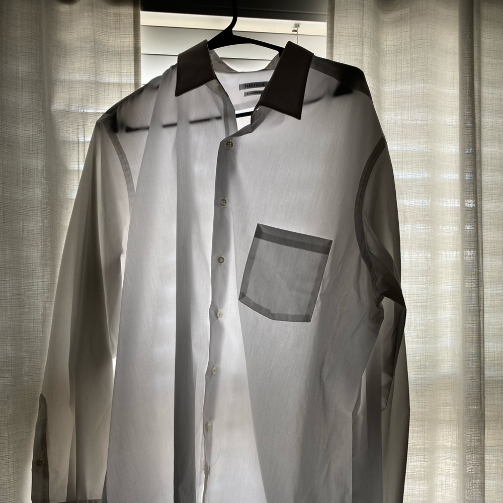 📘Van Heusen white button- down shirt